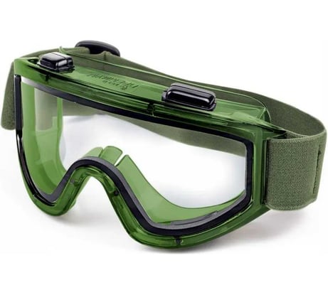 Двойные закрытые очки Ампаро Премиум прозрачные линзы, маскировочный цвет 2132Green