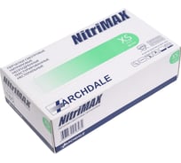 Перчатки смотровые неопудренные ARCHDALE NitriMax нитриловые, зеленые, 4г, 50 пар, р.XS B185XS