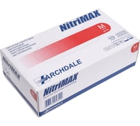Перчатки смотровые неопудренные ARCHDALE NitriMax нитриловые, красные, 4г, 50 пар, р.M B756M