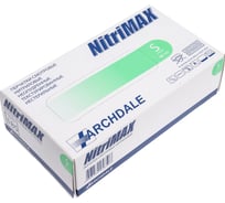 Перчатки смотровые неопудренные ARCHDALE NitriMax нитриловые, зеленые, 4г, 50 пар, р.S B185S