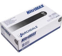 Перчатки смотровые неопудренные ARCHDALE NitriMax нитриловые, черные, 4г, 50 пар, р.M B784M