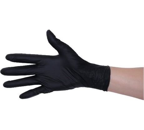 Перчатки смотровые неопудренные ARCHDALE NitriMax нитриловые, черные, 3.5г, 50 пар, р.M B786M