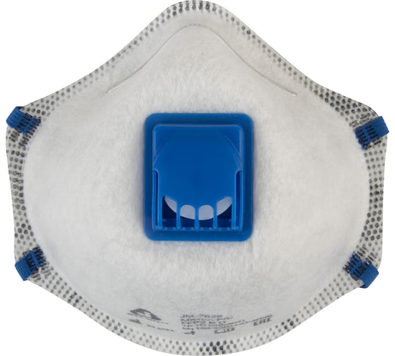 Респиратор с клапаном Jeta Safety 1 шт, с углем E (от кислых газов) с регулировкой, FFP2 R D, чашеобразный JM-7628MP