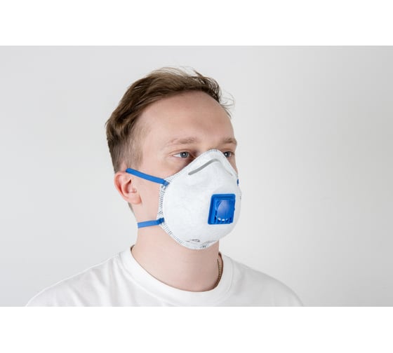 Респиратор с клапаном Jeta Safety 1 шт, с углем E (от кислых газов) с регулировкой, FFP2 R D, чашеобразный JM-7628MP