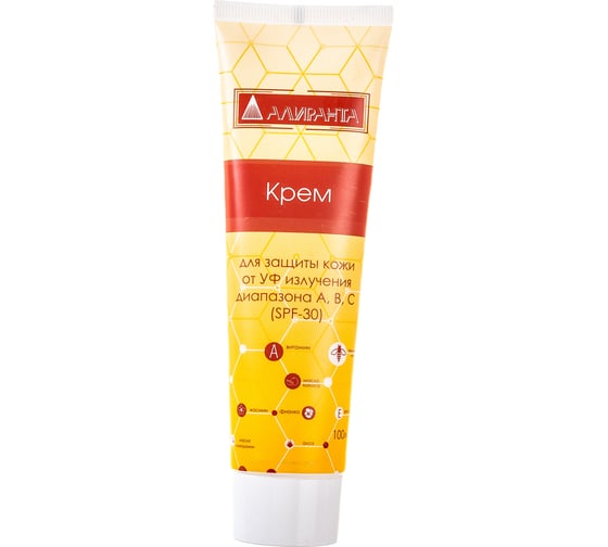 Крем для защиты кожи от УФ излучения АЛИРАНТА SPF 30, 100мл 10029