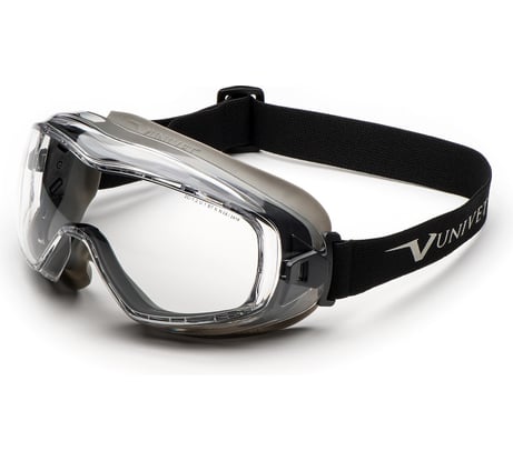 Закрытые защитные прозрачные очки UNIVET с обтюратором 620U.02.10.00