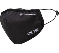 Полумаска RINIDI Silver Nano Black, с клапаном, 4-х слойная FPP-15 Silver-Black-Nano