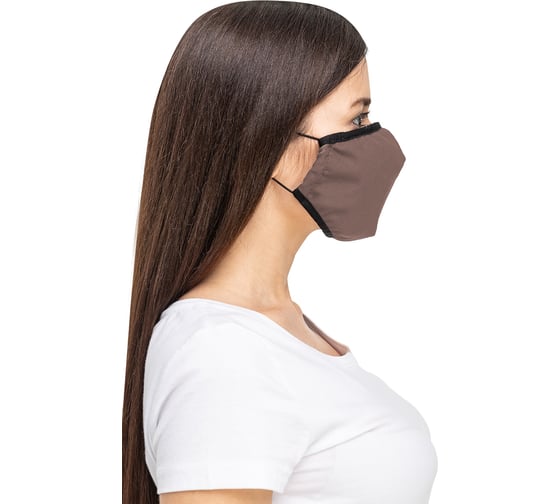 Полумаска RINIDI Silver Nano Royal Brown Silver, 4-х слойная FPP-15 Nano-Brown