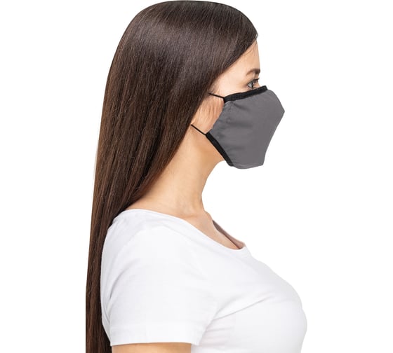 Полумаска RINIDI Silver Nano Royal Grey Silver, 4-х слойная FPP-15 Nano-grey