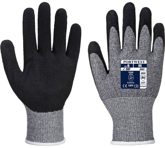 Перчатки PORTWEST A665 VHR Advanced Cut, размер L A665GRRL 1