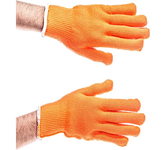 Утепленные акриловые перчатки с начесом  10 класс GHG-03 .