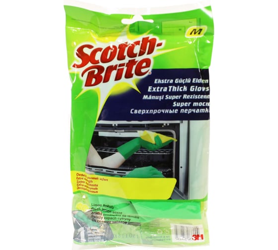 Хозяйственные сверхпрочные перчатки Scotch-Brite размер M 7100008846