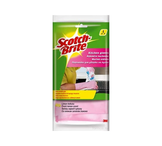 Хозяйственные перчатки для кухни Scotch-Brite размер L 7100008837