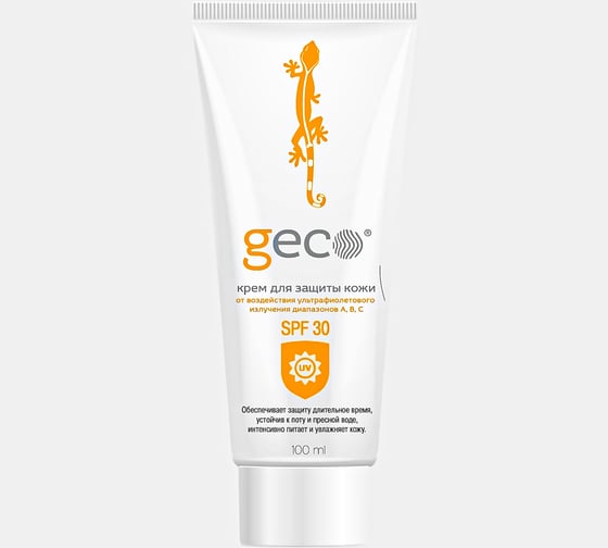 Защитный крем для кожи от УФ излучения GECO диапазонов А,В,С, туба 100 мл, FSC-1.10.600.12 1