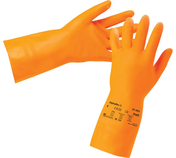Перчатки Ansell AlphaTec 87-955, размер 9, 12шт 87-955-9