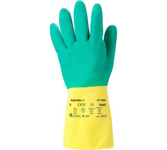 Перчатки Ansell AlphaTec 87-900, размер 9, 12шт 87-900-9