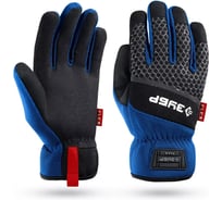 Профессиональные комбинированные перчатки ЗУБР Flex р.L 9, синие, работа с сенсорными экранами, Профессионал 11477-L