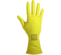 Перчатки Armprotect латексные, внутр. хлопк напыление, желтые 60 гр. арт. LX530, M (8) LX530 4620207780985