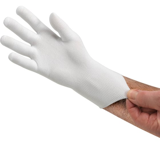 Нейлоновые перчатки Kimberly-Clark KleenGuard G35, 24 см, единый дизайн для обеих рук, белый, S 38717