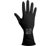 Перчатки Armprotect КЩС тип 1 (К80, Щ40, 0,7 мм), латексные с напылением, черные,, S (7) LX-510