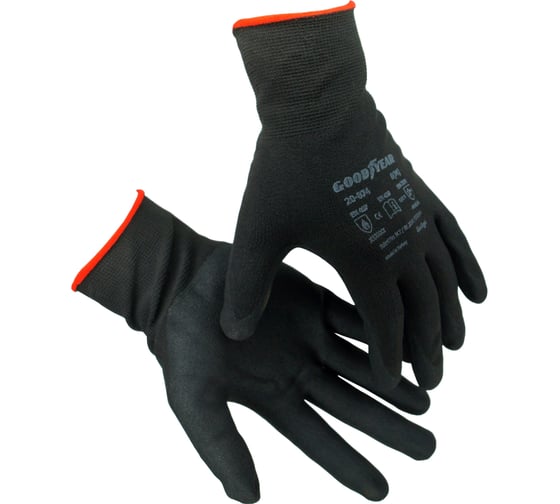 Упаковка рабочих перчаток Goodyear покрытие микропена №8 (6 пар в упаковке), 20-874N8-6
