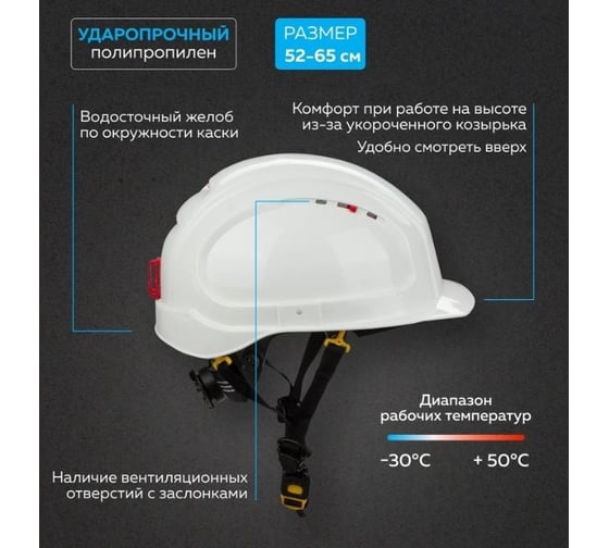 Каска TOPFORT УНИВЕРСАЛ 301 белая 1836670