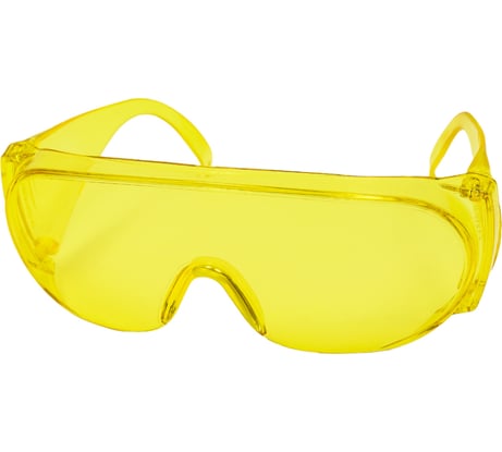 Защитные открытые поликарбонатные очки ЕЛАНПЛАСТ желтые ОЧК305KN (О-13012KN)