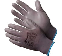 Перчатки GWARD Gray нейлоновые серого цвета с полиуретановым покрытием р. М 12 пар в упаковке арт. PU1001 PU1001G/М