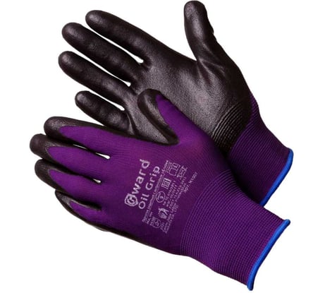 Перчатки GWARD Oil Grip нейлоновые со вспененным нитриловым покрытием р L 12 пар в упаковке арт. N1007 N1007/L