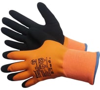 Перчатки GWARD FREEZE FL оранжевые, утепленные двухслойные со вспененным латексным покрытием р. XL 12 пар в упаковке арт. APL6001 APL6001/orange/XL12