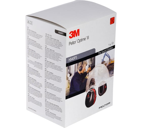 Противошумные наушники с креплением на каску 3М PELTOR Optime III H540P3E-413-SV 7000039624