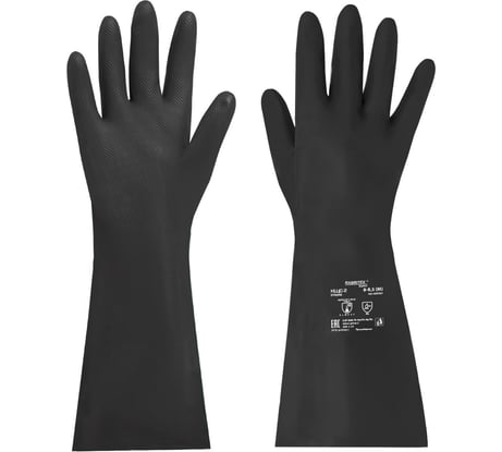 Перчатки латексные ОФИСМАГ 12 пар КЩС-2 STRONG химически устойчивые тактильные р.8-8,5 (M), RABBITEX EXPERT 609267