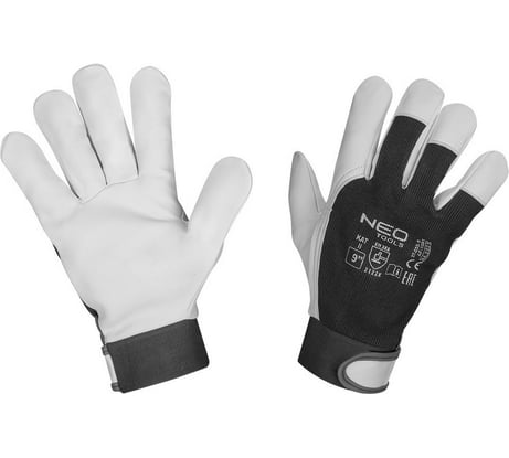 Рабочие перчатки NEO Tools 2122X козья кожа, липучка, размер 9 CE 97-655-9