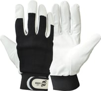 Перчатки комбинированные ARCTICUS натульная кожа/хб, застежка-липучка р.9, 12 пар 9905-912