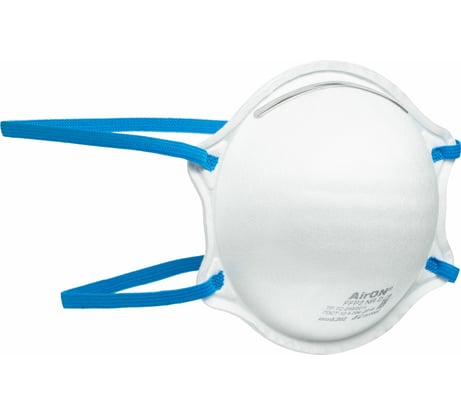 Респиратор-полумаска AirON FFP2 с боковыми ушками, 202, без клапана, 10 штук в упаковке AG0002