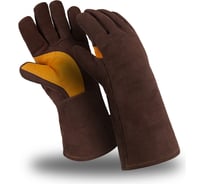 Краги Manipula Specialist ФЛАГМАН ФРОСТ SPL-76, спилок, мех, нить Kevlar, до 400 С, 410 мм, цвет Пер 689/10