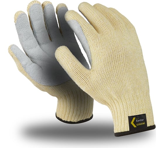 Перчатки Manipula Specialist АРАМАКС СПЛИТ TG-694, Kevlar, спилок на ладони, до 250 С, оверлок, Пер 674/9