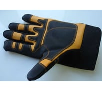 Перчатки для выполнения механических работ Hundal Mechanical glove yellow grain leather with front palm усиленная ладонь, пальцы, застёжка липучка Н-1364