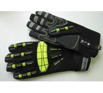 Перчатки защитные от ударов и столкновений Hundal Impact glove, reinforced grip palm, velcro closing strap ладонь: чёрная, искусственная кожа, застёжка – липучка, усиление обратной стороны спандекс+жёлтая, термопластичная резина H-658