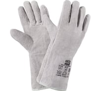 Спилковые краги Фабрика перчаток КР-СП-СЕР-144