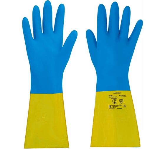 Перчатки RABBITEX неопрен ULTRA NEOPREN хим. устойчивые КЩС р-р 8-8,5 M (средний) 701114 1