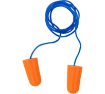 Беруши одноразовые RABBITEX пенополиуретановые со шнурком SNR 43дБ, КОМПЛЕКТ 100 пар (1 пара в пакете ), 671313