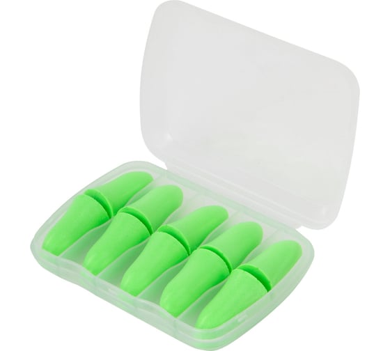 Беруши одноразовые RABBITEX пенополиуретановые без шнурка КОМПЛЕКТ 5 пар в контейнере 671319 1