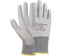 Перчатки с покрытием из полиуретана и защитой от порезов PROTECT2U XL (10) P531-02