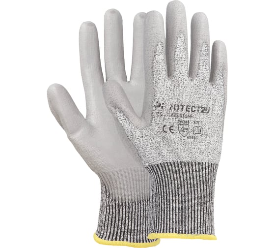 Перчатки с покрытием из полиуретана и защитой от порезов PROTECT2U XL (10) P531-02 1