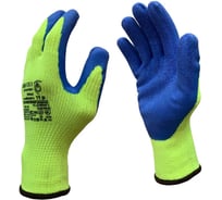 Перчатки рабочие утепленные Master-Pro® 20 пар. НОРД (ШОВА), акриловые с начесом и рельефным латексным покрытием, размер 10 (XL), LX11002W-10-20