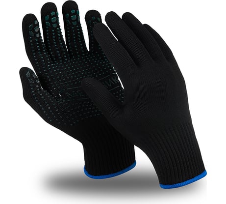 Перчатки Manipula Specialist МЕХАНИК БЛЭК, MG-114, нейлон/хлопок, точка ПВХ, оверлок Пер 124/11