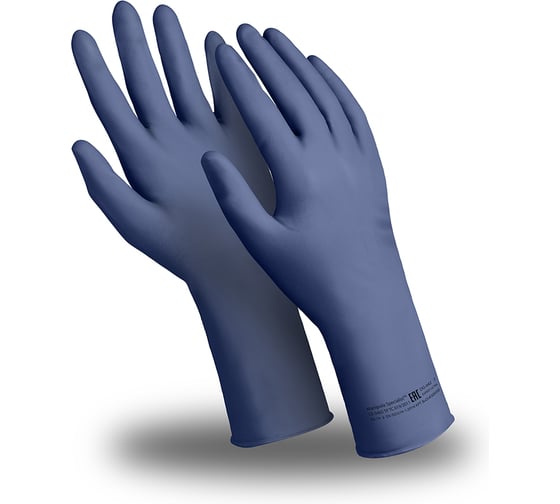 Перчатки Manipula Specialist ЭКСПЕРТ (DG-030), нитрил/неопрен, 0.23 мм, неопудренные, текстурированные, цвет синий (6), пар, Пер 627/6 1