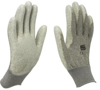 Перчатки антистатические нейлоновые CLEAN CONTROL TECH с добавлением медной нити (Rs ≤ 10Е5), с покрытием ладони, S 4670319520450