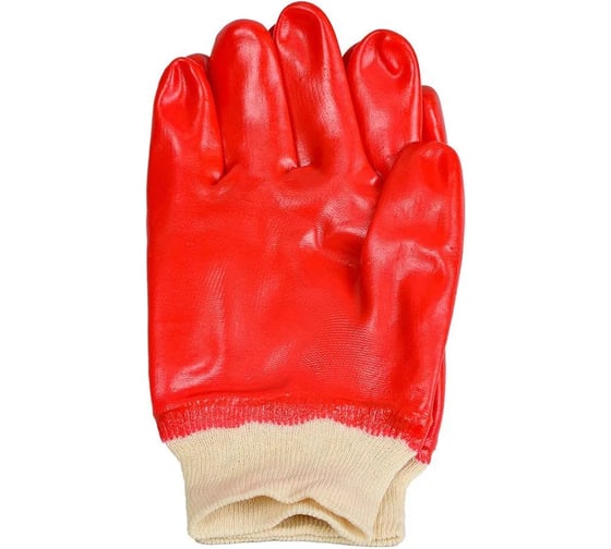 Перчатки КЭС МБС интерлок с покрытием пвх красного цвета (5 пар), размер 10 90101033 1